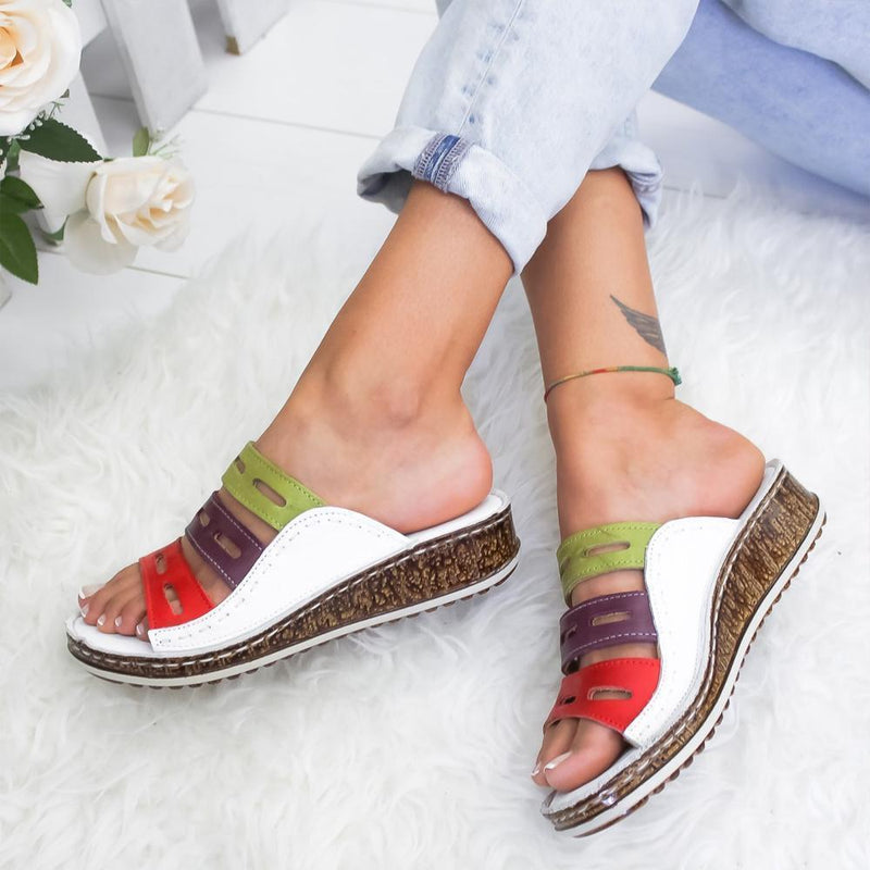 Sandales de couture des femmes-trois couleurs