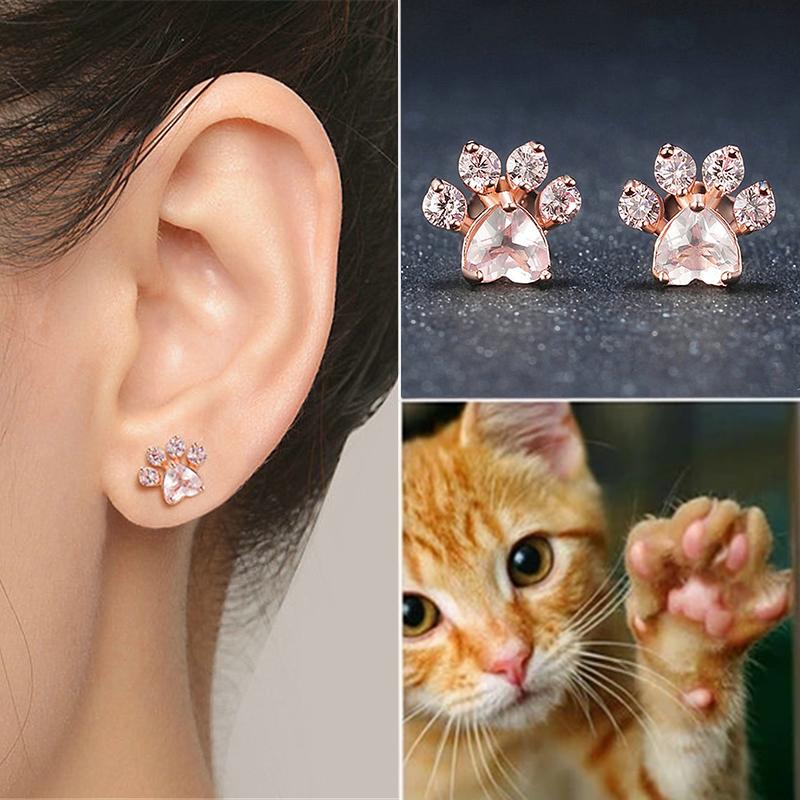 Boucles d'oreilles pfot de chat sucré