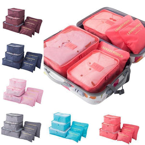 6 pièces Cubes d'emballage de bagages portables