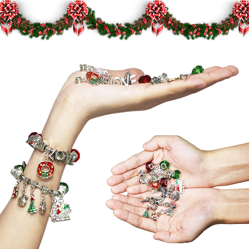Set di braccialetti per il conto alla rovescia di Natale di 24 giorni fai -da -te set di braccialetti