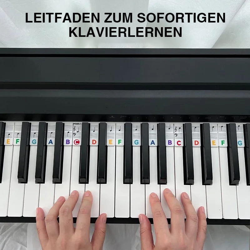 Abnehmbare Klaviertastatur Notenetiketten