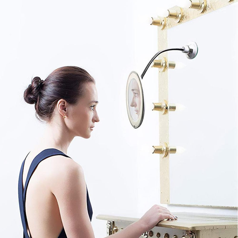 Miroir de maquillage de l'élargissement avec de la lumière adaptée à la maquillage avec une grande précision