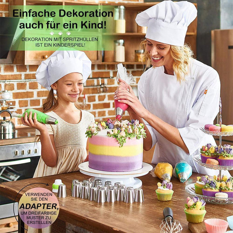 Pulvérisation versets Ensemble en acier inoxydable (13 parties) pour les cupcakes et l'action décorative du gâteau