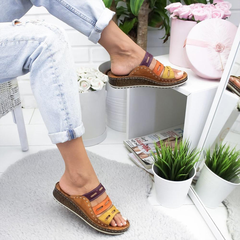Sandales de couture des femmes-trois couleurs