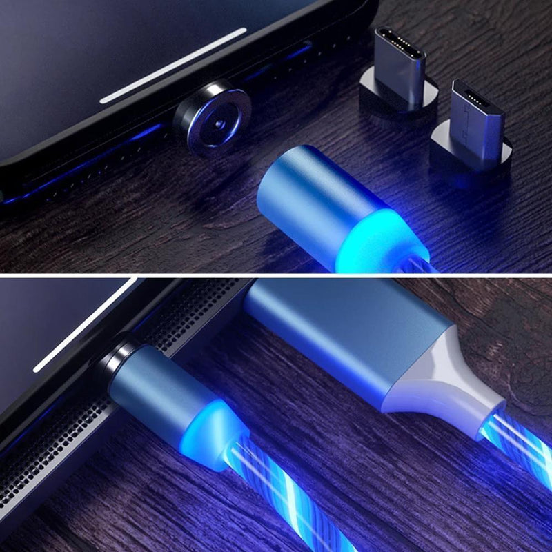 Câble de charge USB magnétique LED 3 en 1
