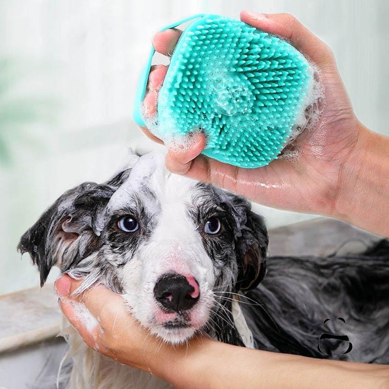 Brosse de bain en silicone pour animaux de compagnie